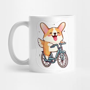 Happy Corgi on a Bike! Mug